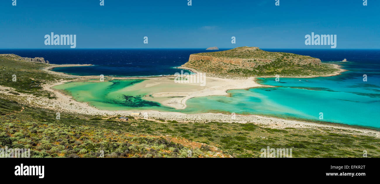 La célèbre plage de Balos près de La Canée, Crète, Grèce Banque D'Images