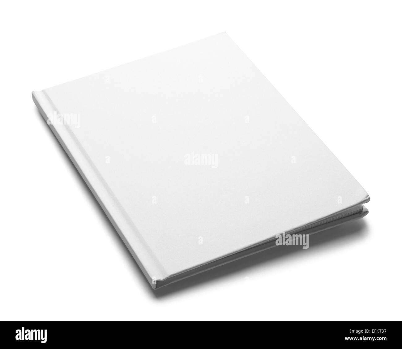 Album cartonné blanc avec copie espace isolé sur fond blanc. Banque D'Images