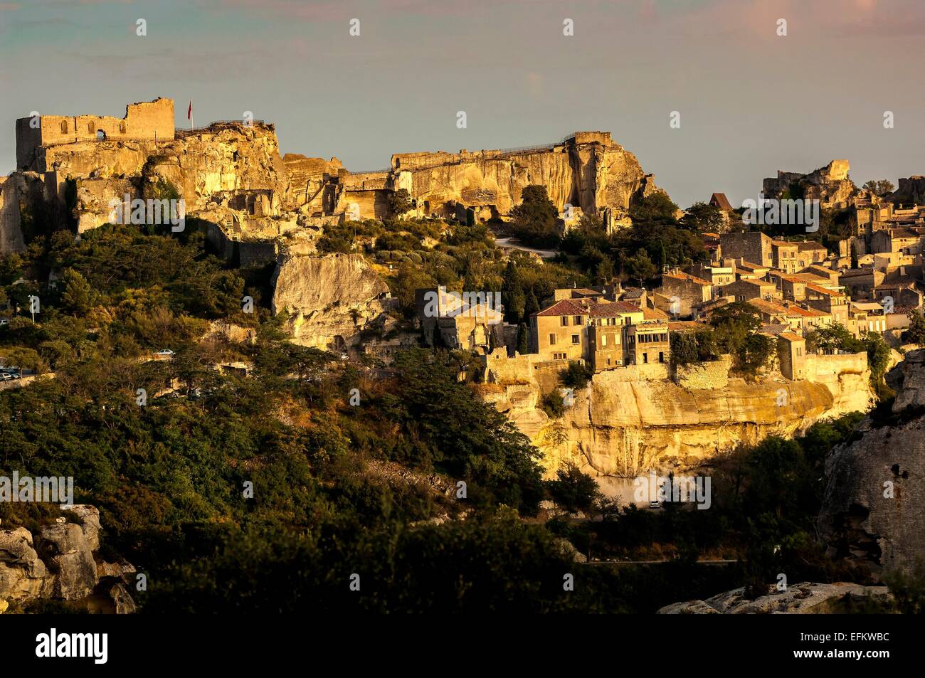 Village des beaux-de-Provence. massif des Alpilles Provence France Banque D'Images