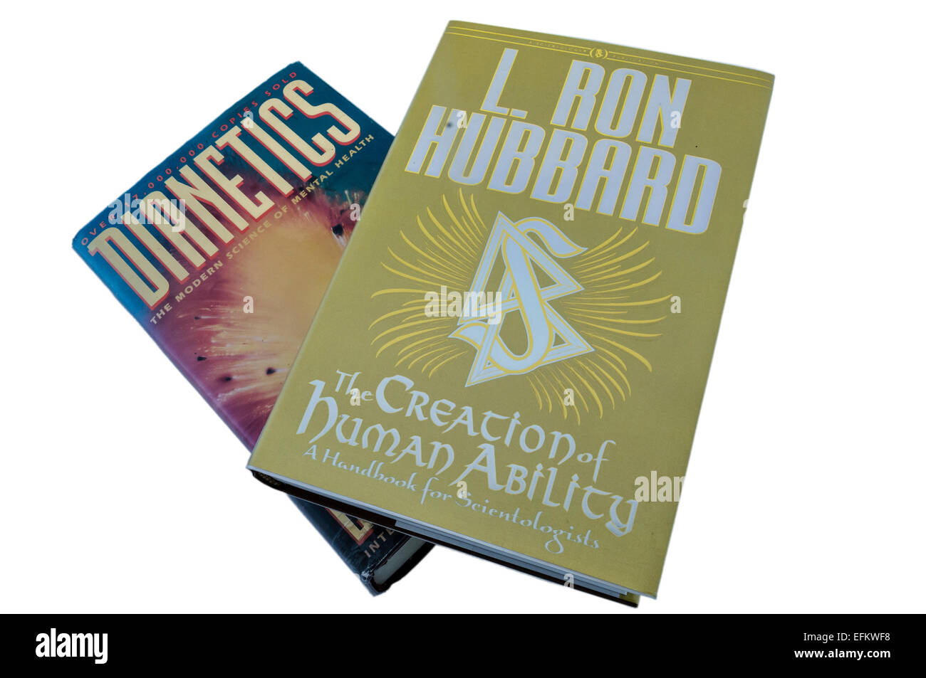 «Ianetics" et "La création d'aptitude humaine' de l'Église de Scientologie par Ron Hubbard Banque D'Images