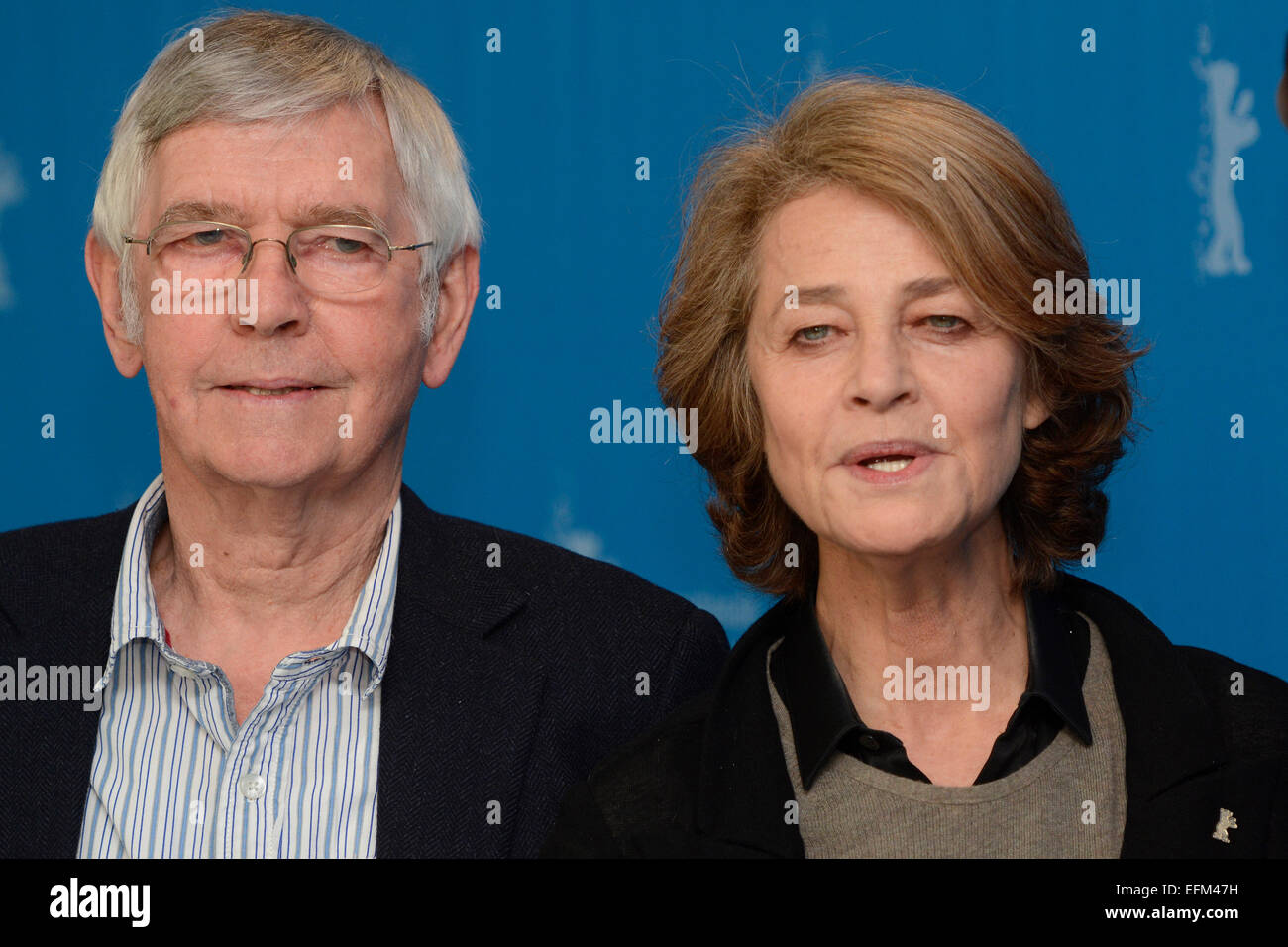 Berlin, Allemagne. 08Th feb 2015.Sir Tom Courtenay et Charlotte Rampling au cours de la '45 ans d'une séance à la 65e Festival International du Film de Berlin/Berlinale 2015 le 06 février, 2015 Banque D'Images