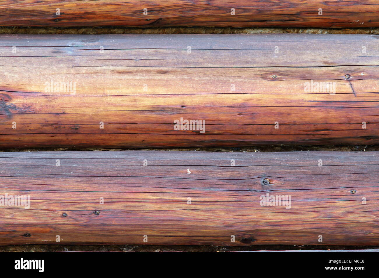 Close up de bois extérieur sur wooden lodge Banque D'Images