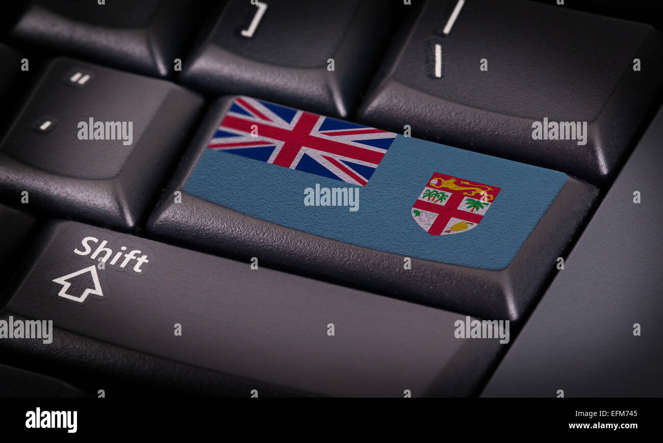 Drapeau Le drapeau de touche clavier, Fidji Photo Stock - Alamy
