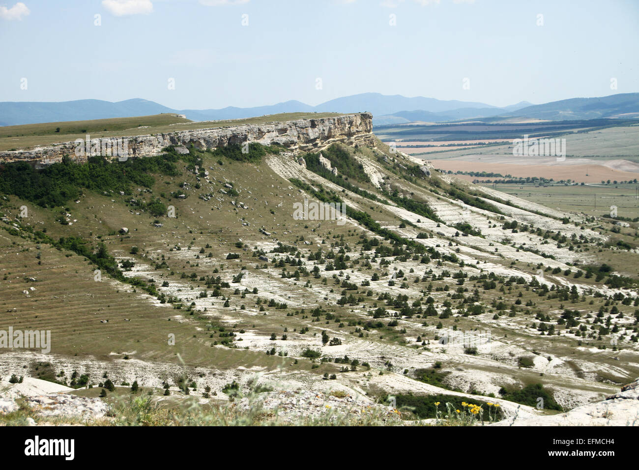 White Rock ou Ak-Kaya dans la Crimée Banque D'Images