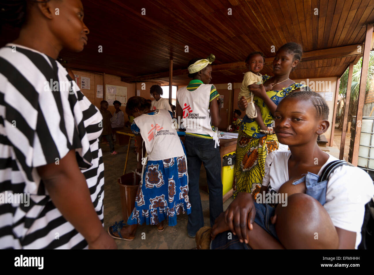 Mamadou M'Baiki centre de santé MSF dans le district de Bangui PK5 ,R C A ,République centrafricaine,Afrique Banque D'Images