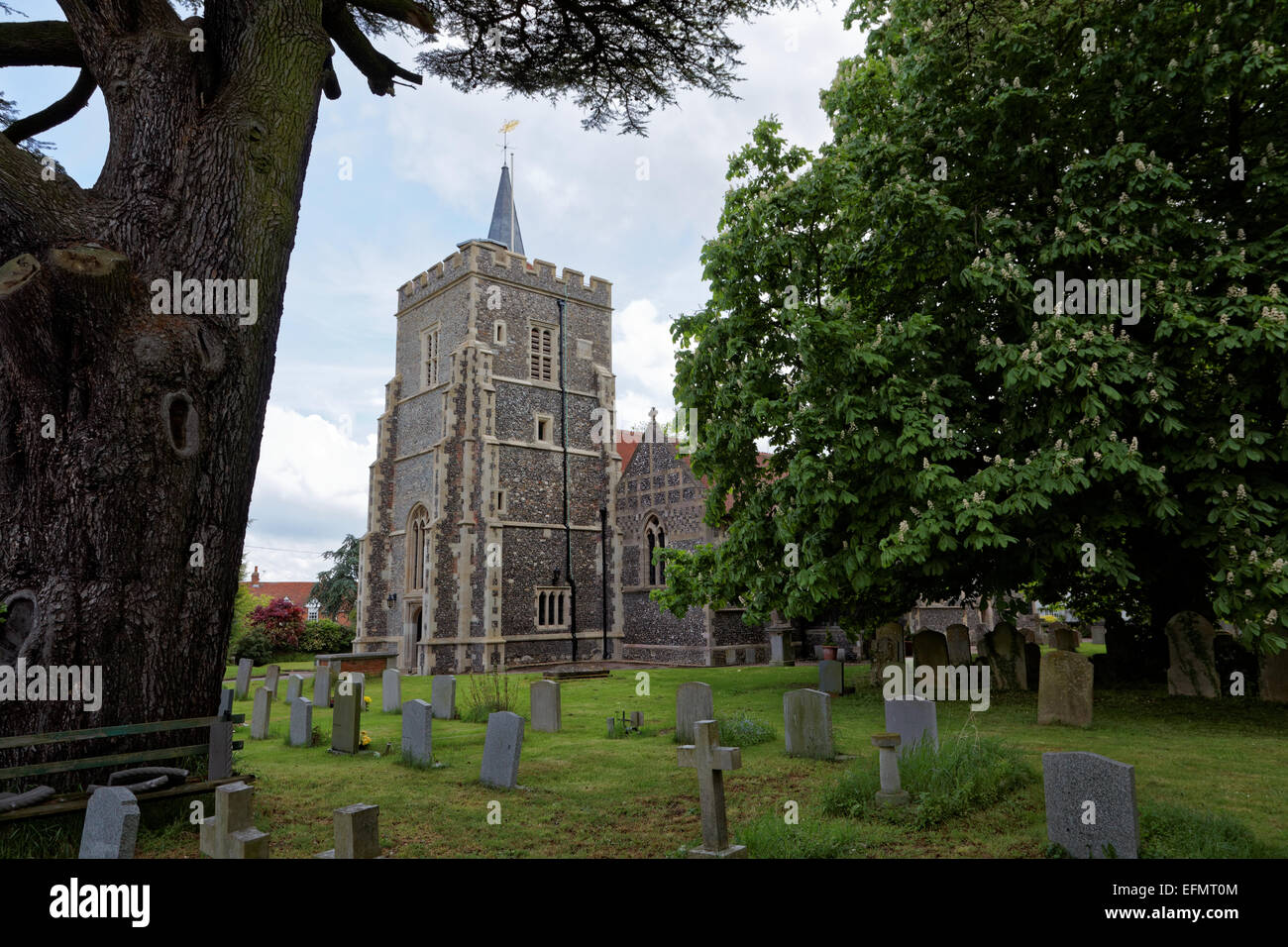 L'église de St Mary the Virgin, Essendon, Hertfordshire, England, UK Banque D'Images