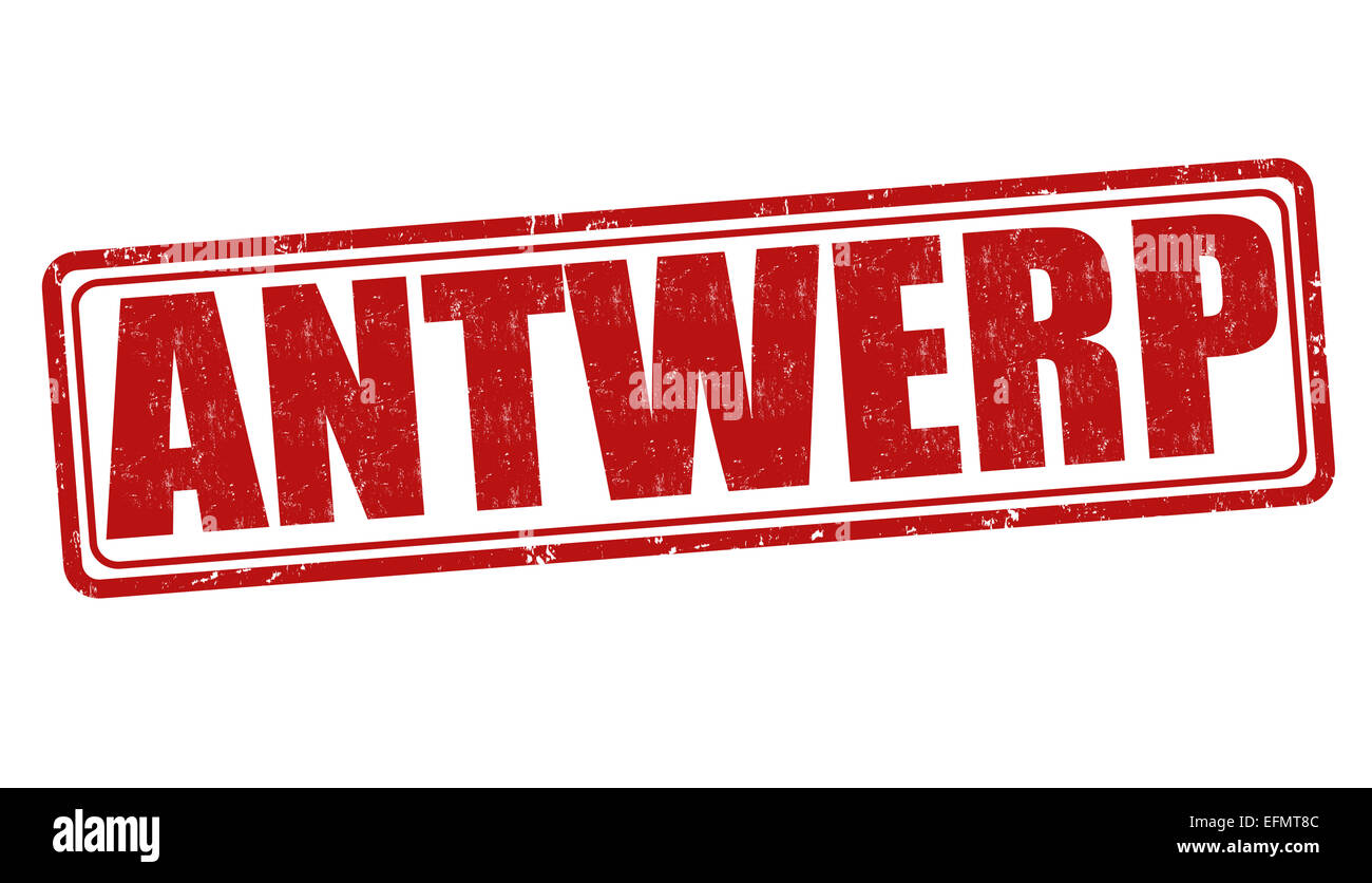 Anvers grunge tampons sur fond blanc, vector illustration Banque D'Images
