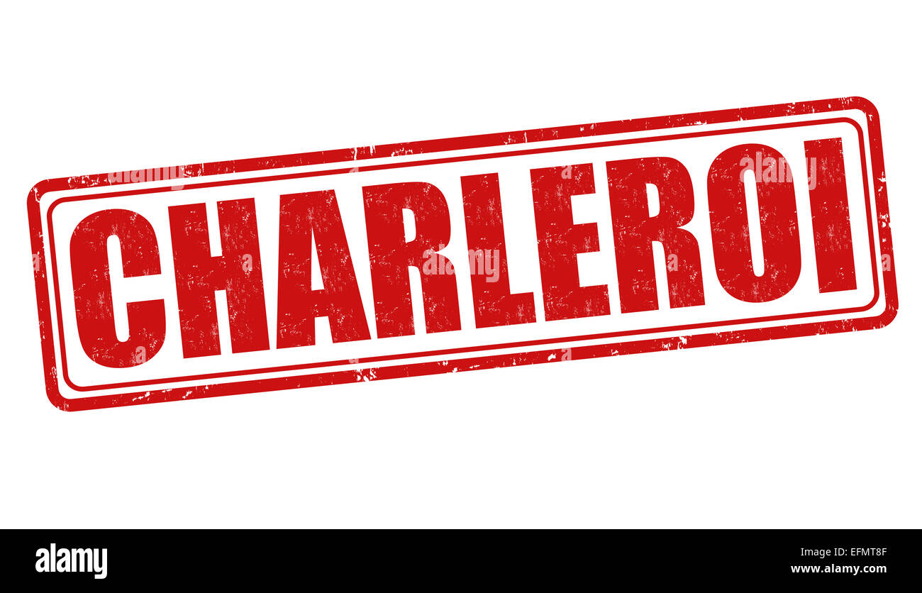 Charleroi grunge tampons sur fond blanc, vector illustration Banque D'Images