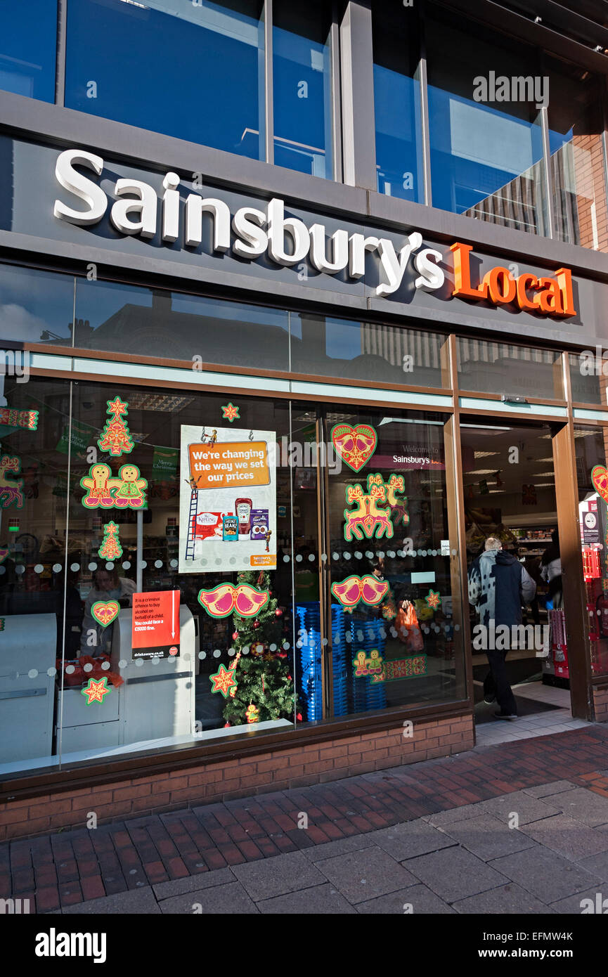 Sainsburys magasin magasin local de Birmingham Banque D'Images