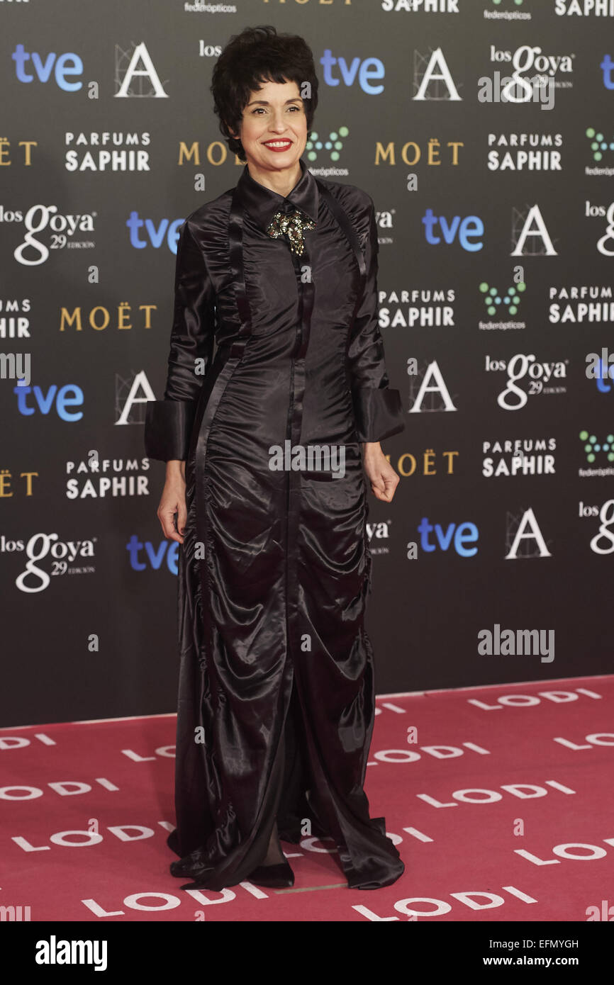 Madrid, Espagne. 7 Février, 2015. Adriana Ozores est allé(e) à Goya Awards 2015 Cinéma au Centro de Congresos Príncipe Felipe le 7 février 2015 à Madrid, Espagne Crédit : Jack Abuin/ZUMA/Alamy Fil Live News Banque D'Images