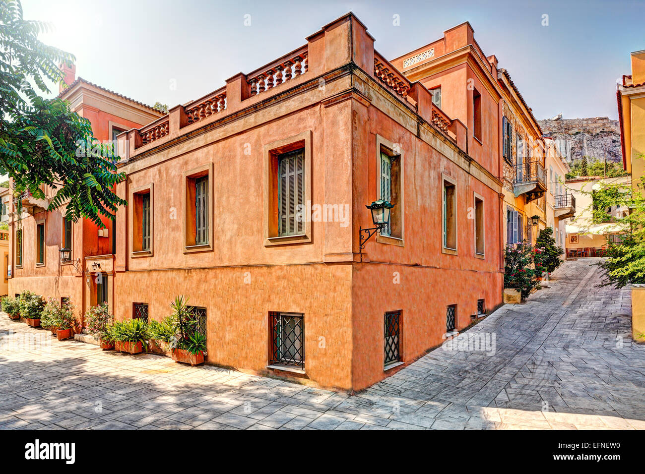 Les bâtiments pittoresques de Plaka à Athènes, Grèce Banque D'Images