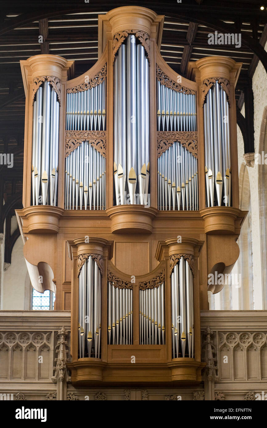 Grand orgue de l'église Banque D'Images
