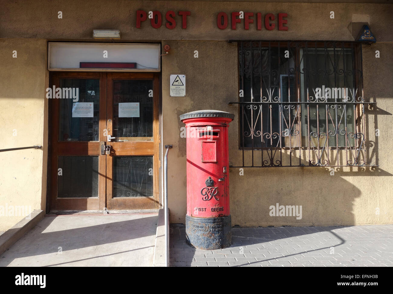 Le bureau de district du Nord, bureau de poste à Gibraltar, territoire britannique d'outre-mer, Royaume-Uni, UK Banque D'Images