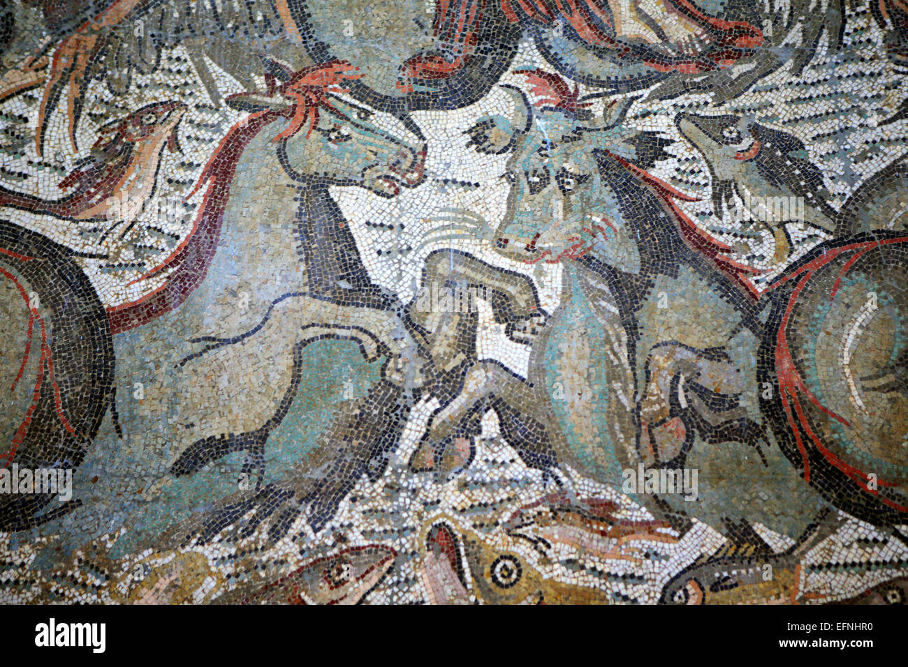 Mosaïque romaine, Constantine, Algérie Banque D'Images