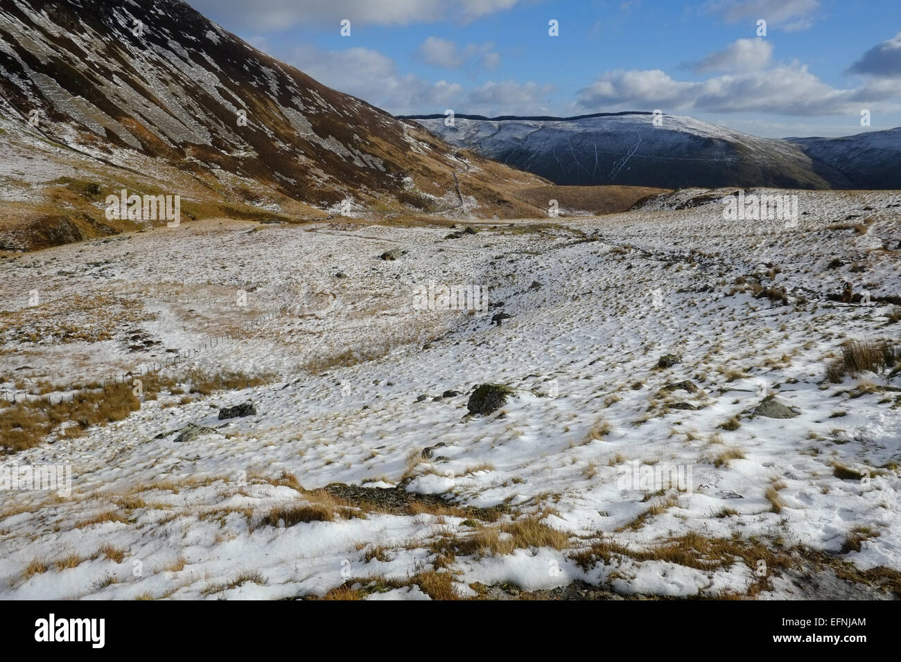 Cadir Idris, en hiver, dans la neige Banque D'Images