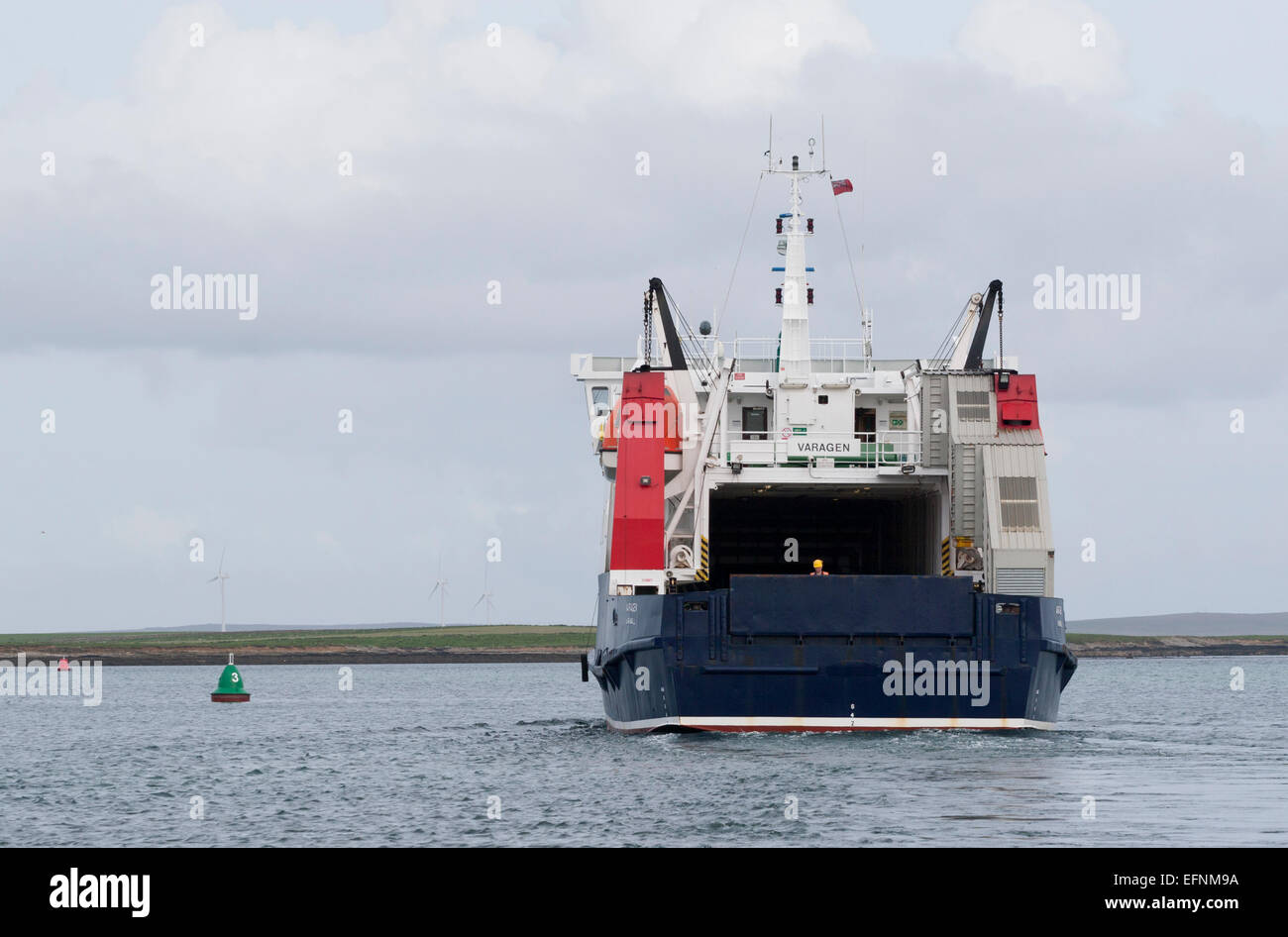 L'Orkney Ferries ferry îles du nord, au départ de Stronsay Varagen Banque D'Images