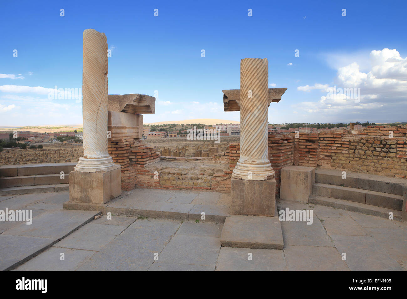 Ancienne ville romaine (2-3ème siècles), Timgad, Batna Province, Algérie Banque D'Images