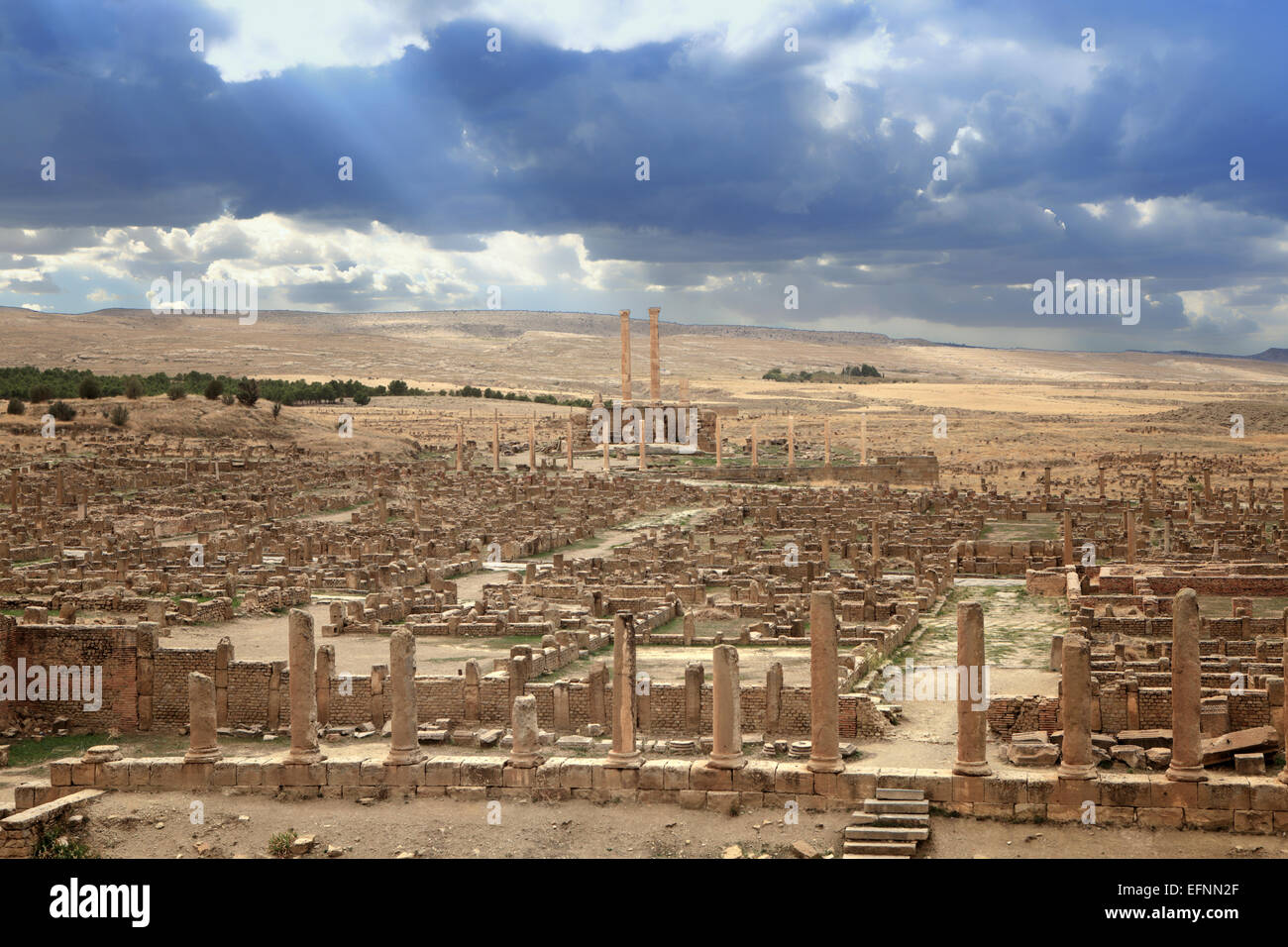 Ancienne ville romaine (2-3ème siècles), Timgad, Batna Province, Algérie Banque D'Images