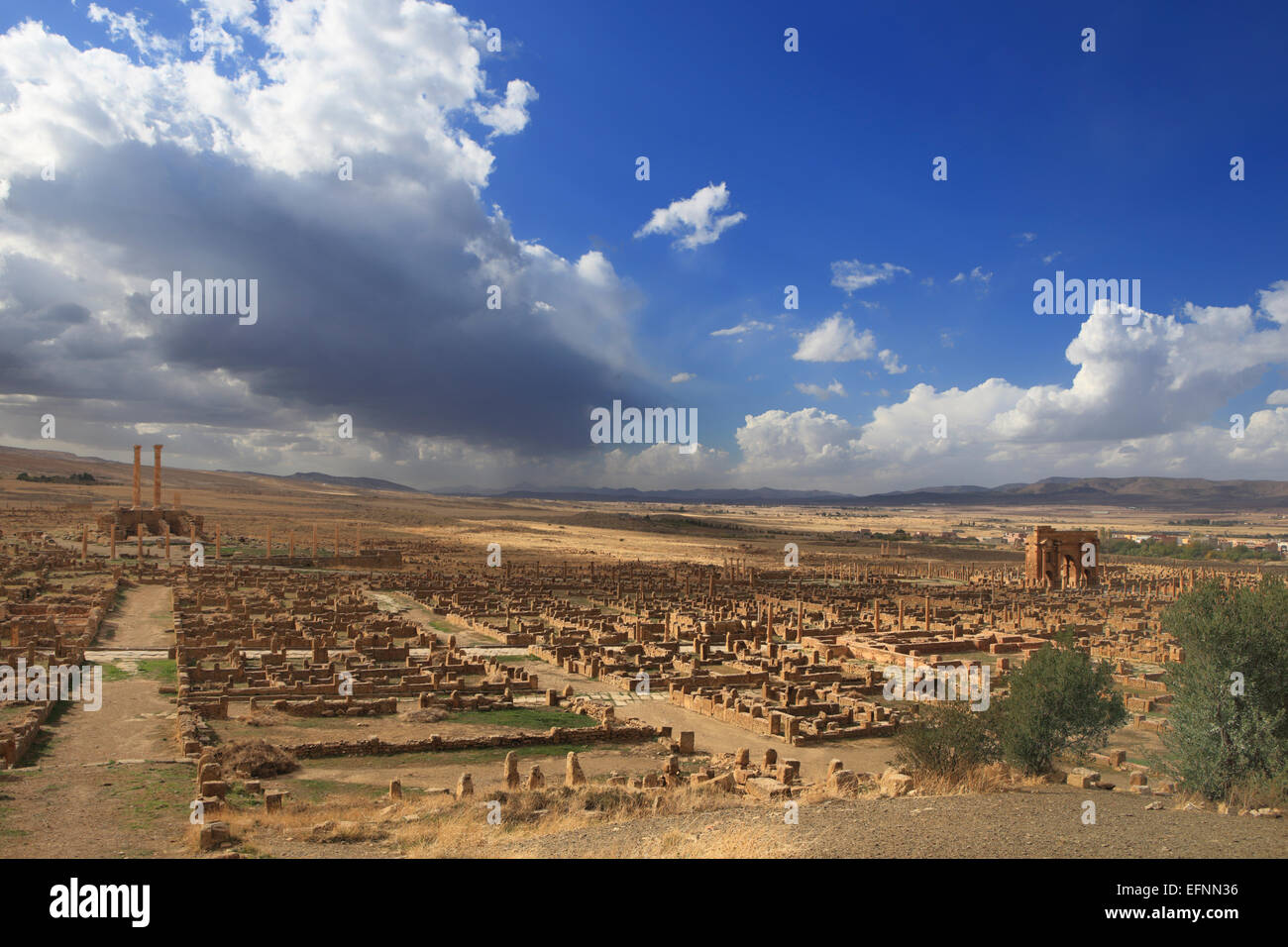 Ancienne ville romaine (2-3ème siècles), Timgad, Batna Province, Algérie Banque D'Images