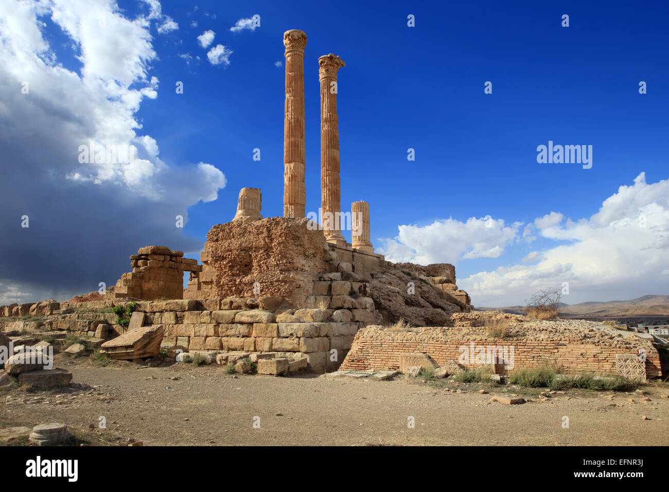 Ancienne ville romaine (2-3ème siècles), Timgad, Batna Province, Algérie Banque D'Images