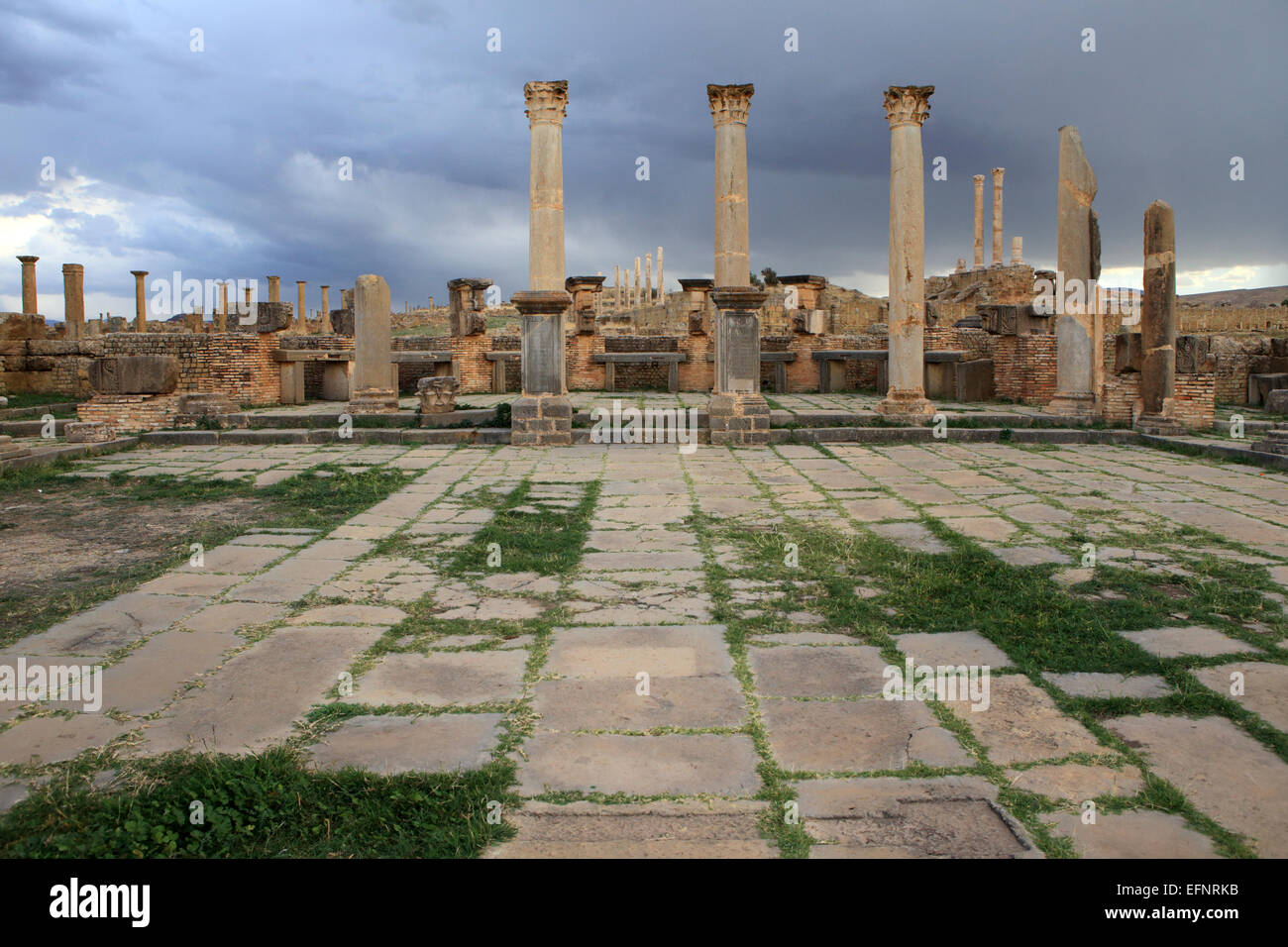 Ancienne ville romaine (2-3ème siècles), Timgad, Batna Province, Algérie Banque D'Images
