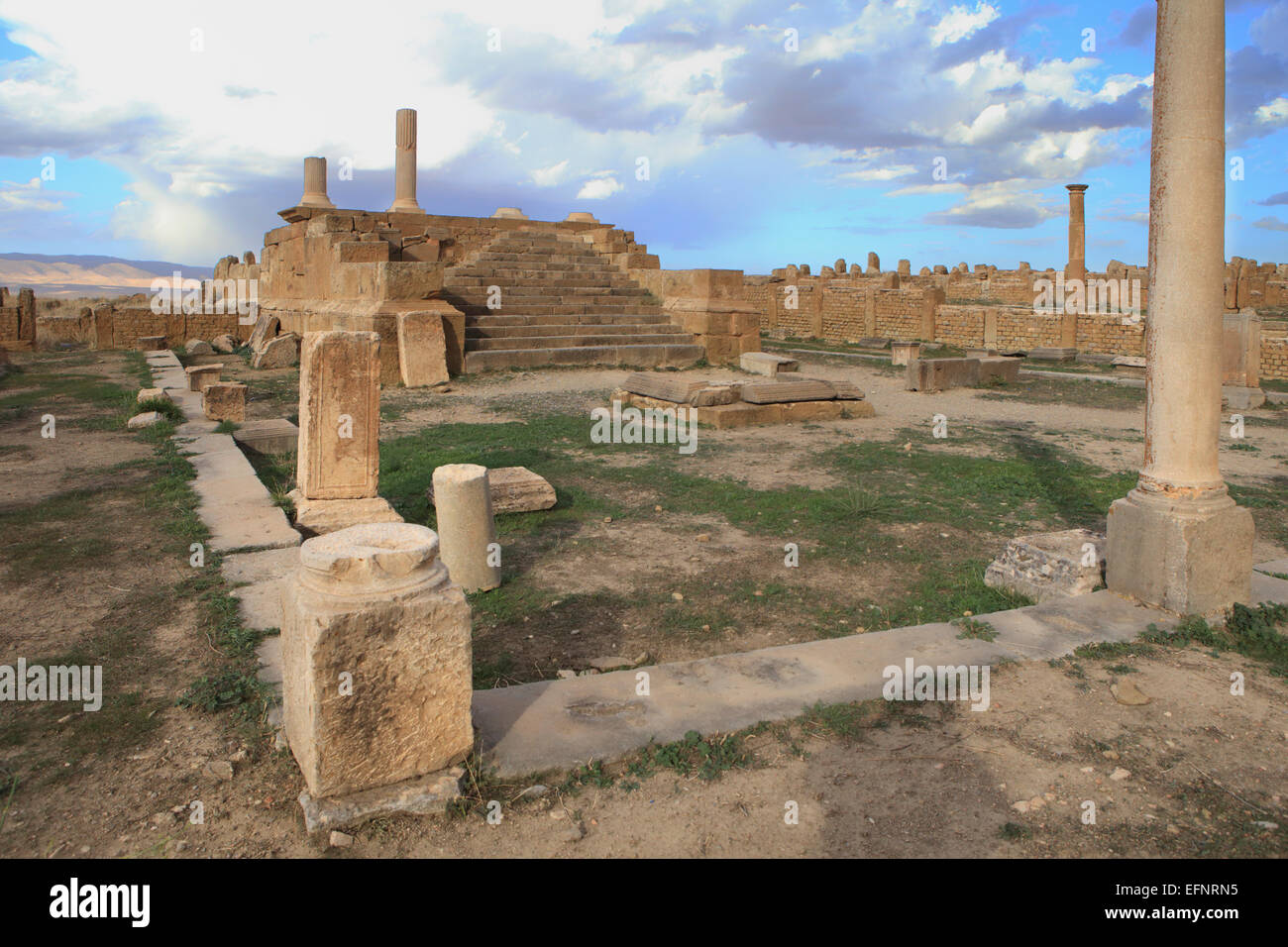 Ancienne ville romaine (2-3ème siècles), Timgad, Batna Province, Algérie Banque D'Images