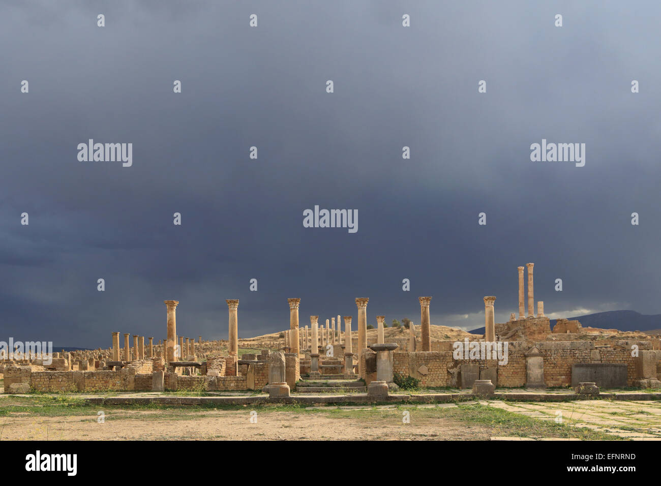Ancienne ville romaine (2-3ème siècles), Timgad, Batna Province, Algérie Banque D'Images