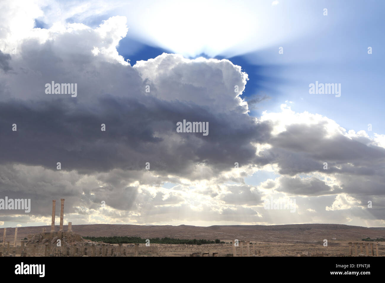 Ancienne ville romaine (2-3ème siècles), Timgad, Batna Province, Algérie Banque D'Images
