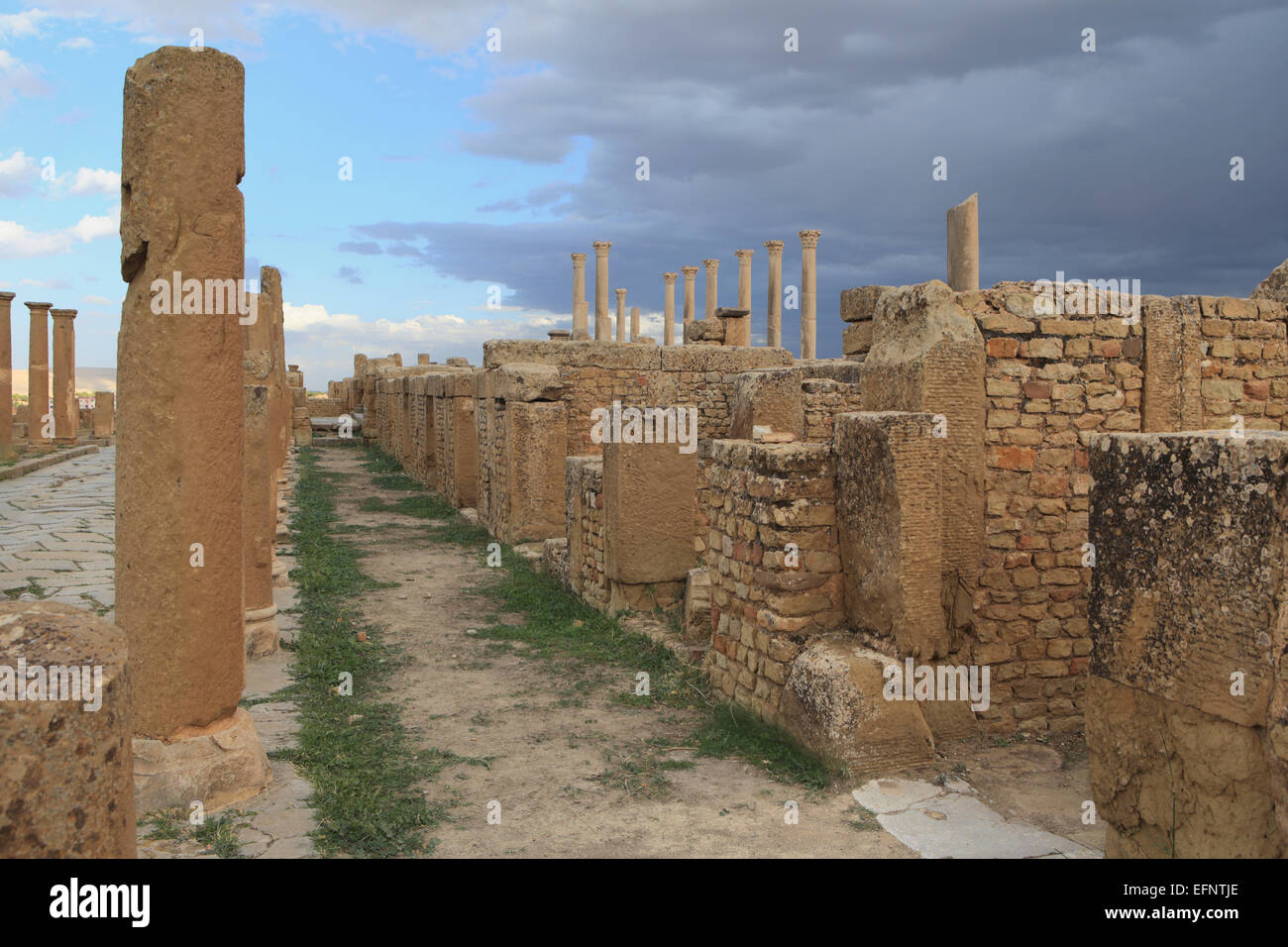 Ancienne ville romaine (2-3ème siècles), Timgad, Batna Province, Algérie Banque D'Images