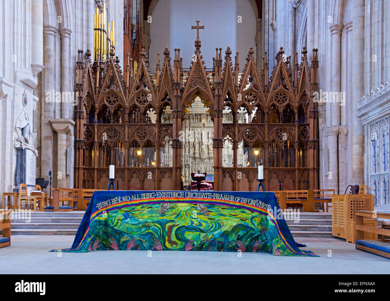 La cathédrale de Winchester, Hampshire, Angleterre, Royaume-Uni Banque D'Images