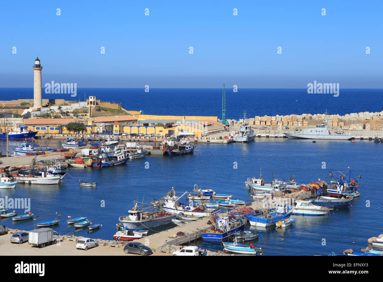 Port, Cherchell, province de Tipaza, Algérie Banque D'Images