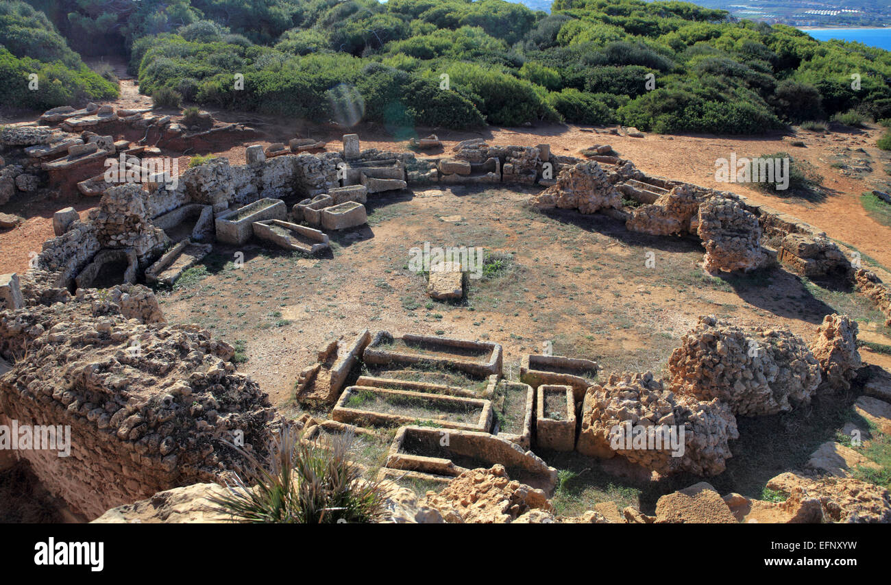 Ruines de l'ancienne ville, Tipaza, Tipaza, Algérie Province Banque D'Images