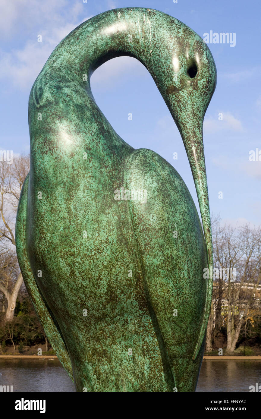 La statue d'oiseaux amour Hyde Park Londres Banque D'Images