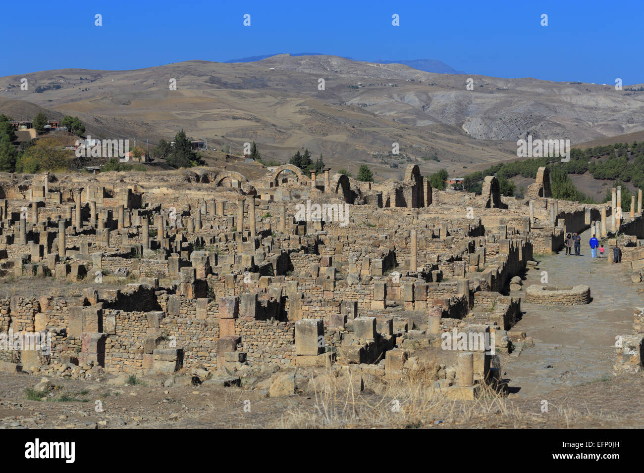 Ruines de l'antique ville Cuicul, Djemila, Sétif, Algérie Province Banque D'Images