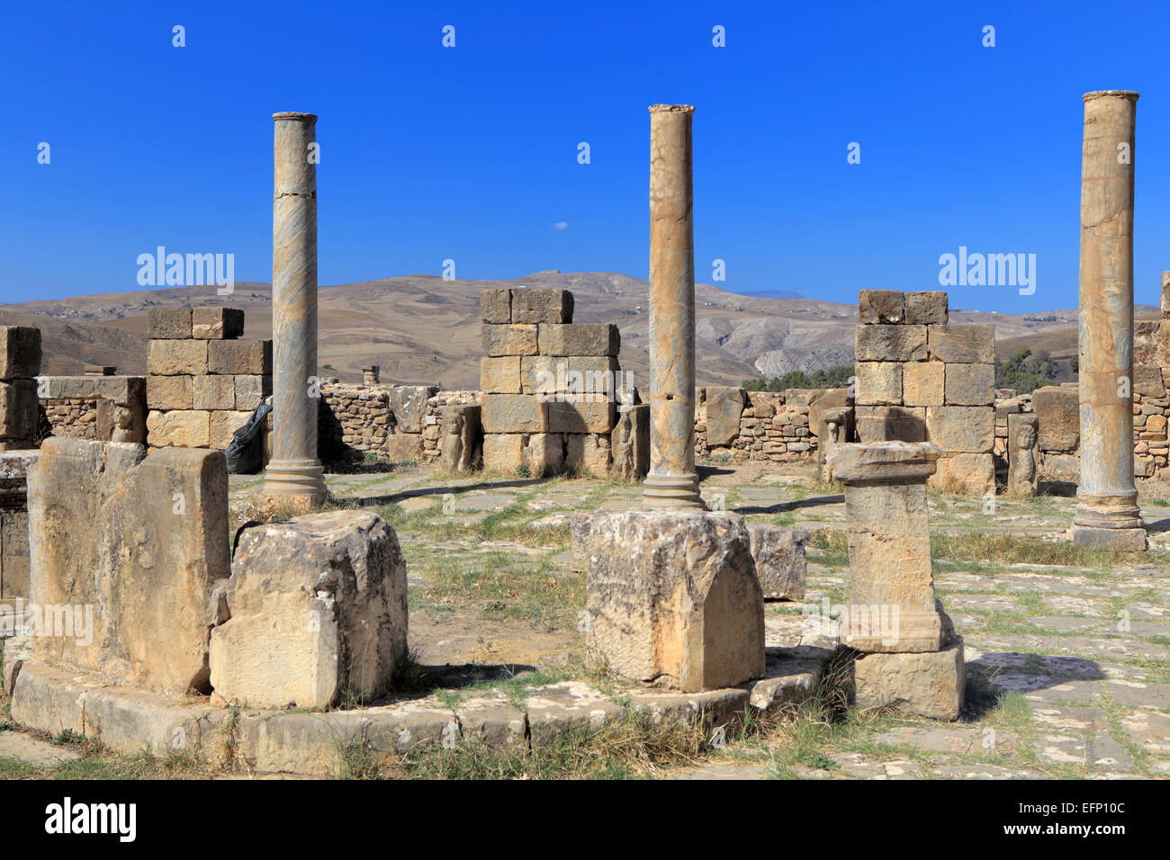 Ruines de l'antique ville Cuicul, Djemila, Sétif, Algérie Province Banque D'Images