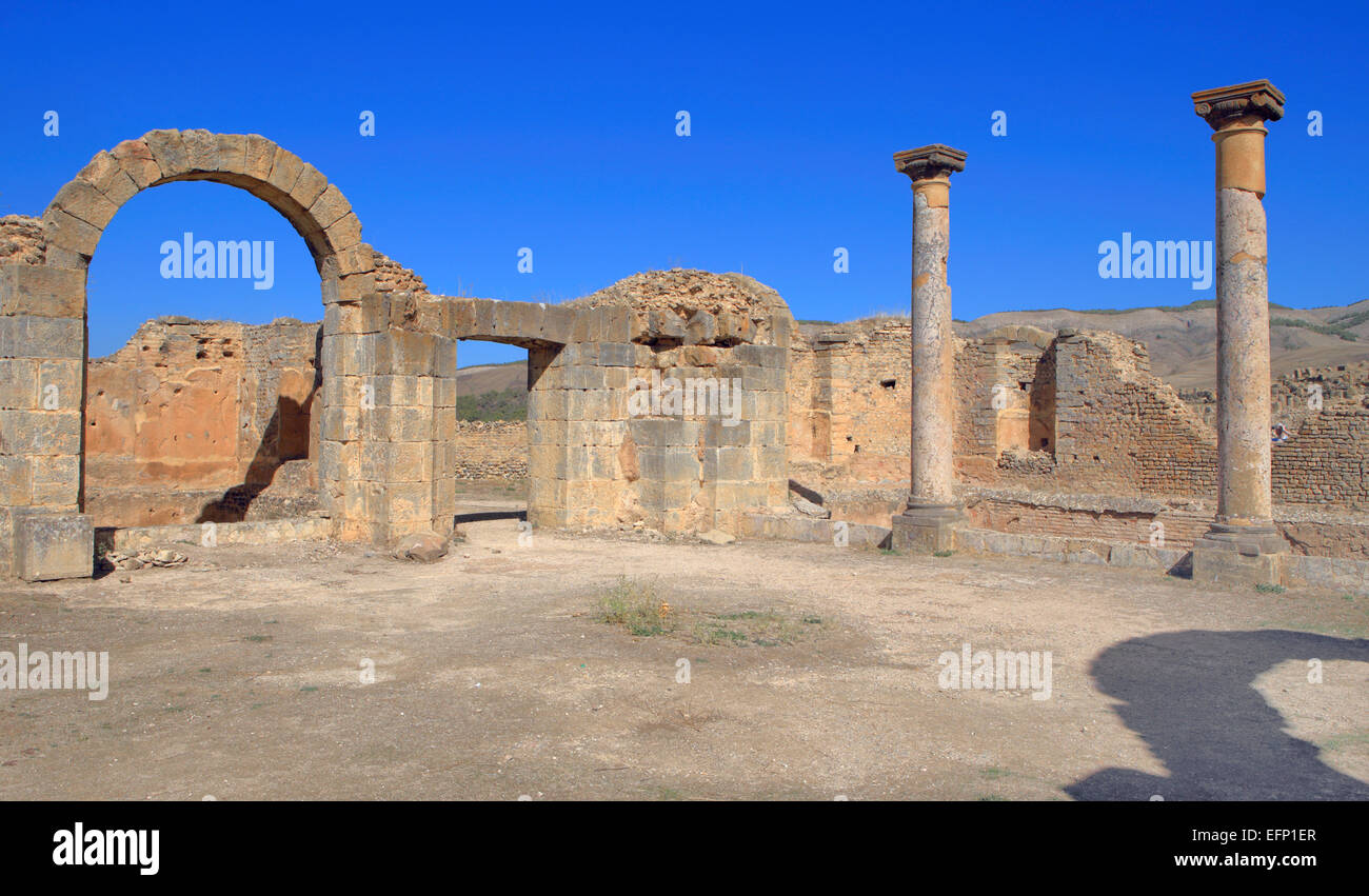 Ruines de l'antique ville Cuicul, Djemila, Sétif, Algérie Province Banque D'Images