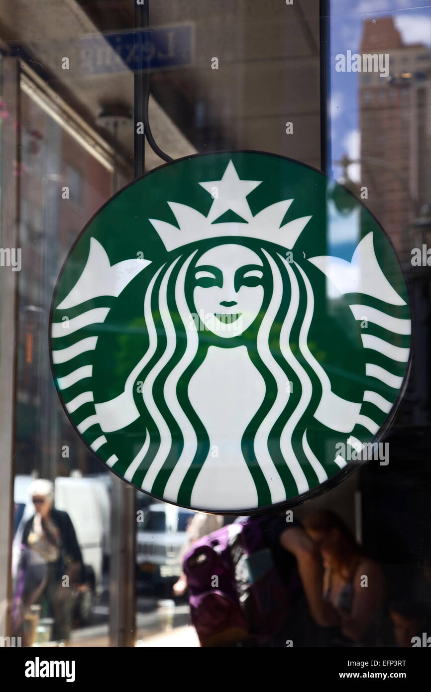 Café Starbucks Store, New York, USA Banque D'Images