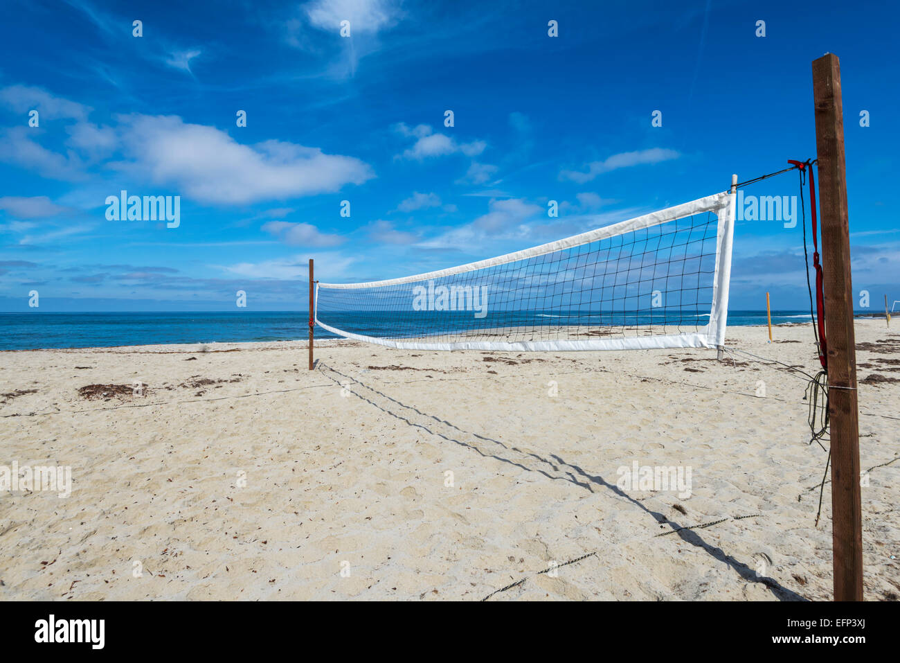 Filet de beach-volley sur la plage de la rue. La Jolla, Californie, États-Unis. Banque D'Images