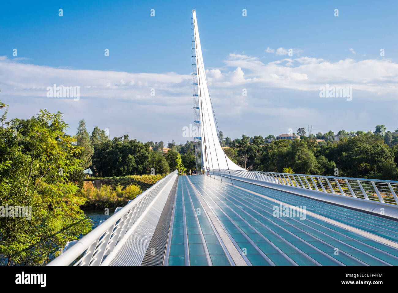 Le Sundial Bridge à Turtle Bay. Redding, en Californie, aux États-Unis. Banque D'Images