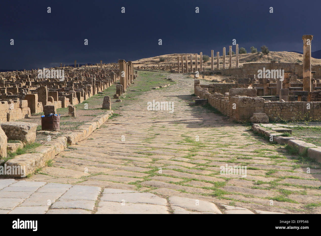 Ancienne ville romaine (2-3ème siècles), Timgad, Batna Province, Algérie Banque D'Images