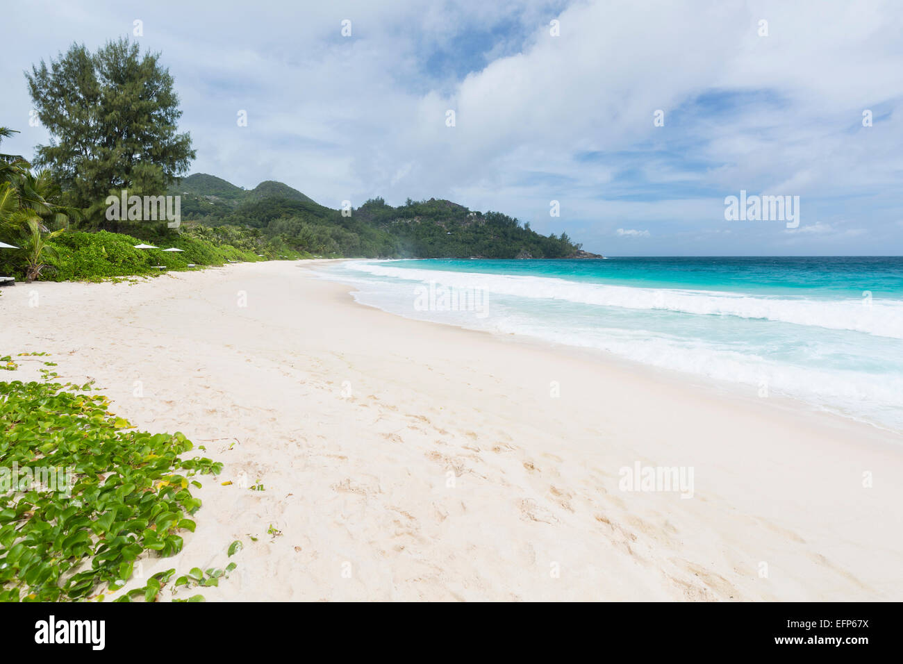 Belle Anse Intendance dans le sud de Mahe, Seychelles Banque D'Images