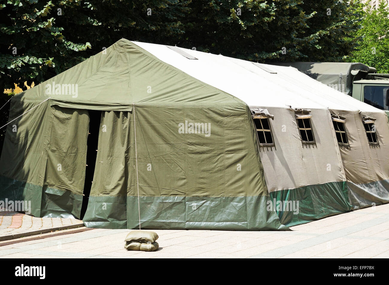 Tente militaire Banque D'Images