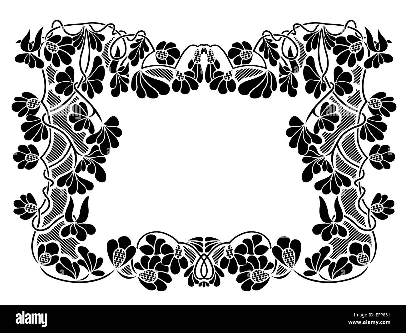 Cadre floral Banque D'Images