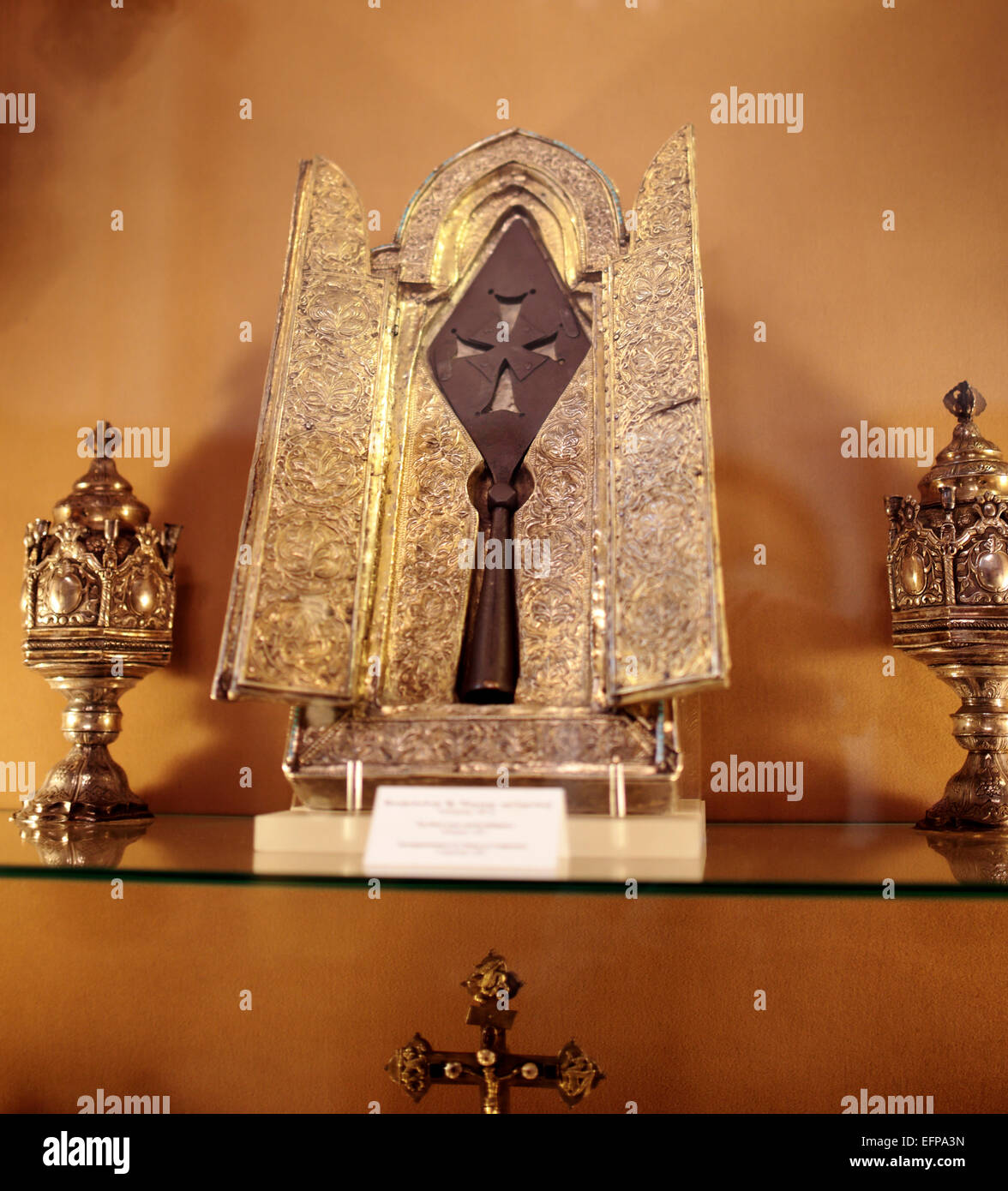 La Sainte lance, la cathédrale d'Etchmiadzine, Etchmiadzine, Province Armavir, Arménie Banque D'Images