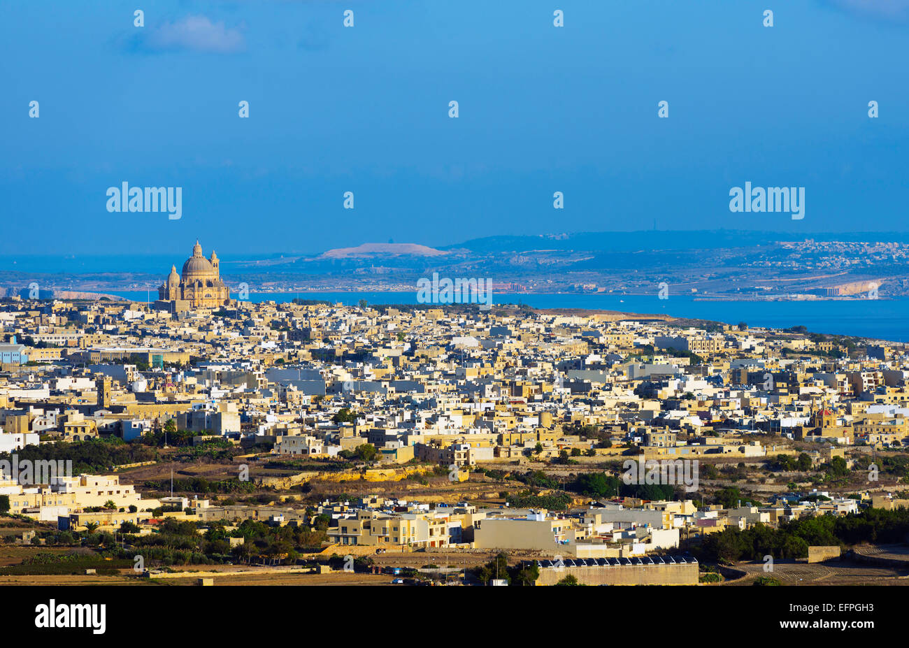 Xewkija rotonde, l'île de Gozo, Malte, Méditerranée, Europe Banque D'Images