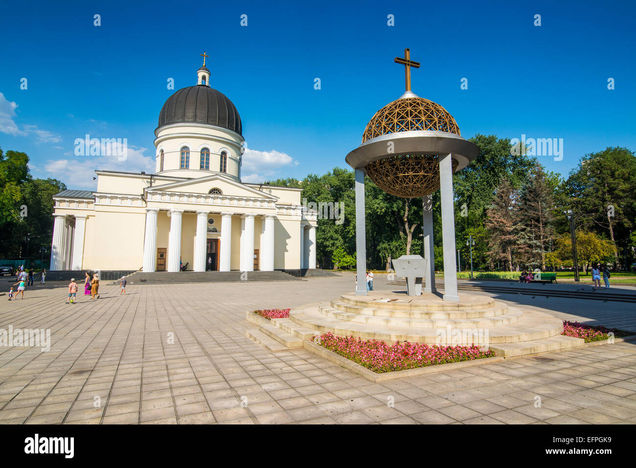 La cathédrale de la nativité dans le centre de Chisinau, capitale de la Moldavie, de l'Europe Banque D'Images