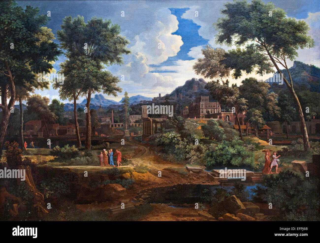 Paysage classique Jean François Millet avant 1642-1679 Français France Banque D'Images