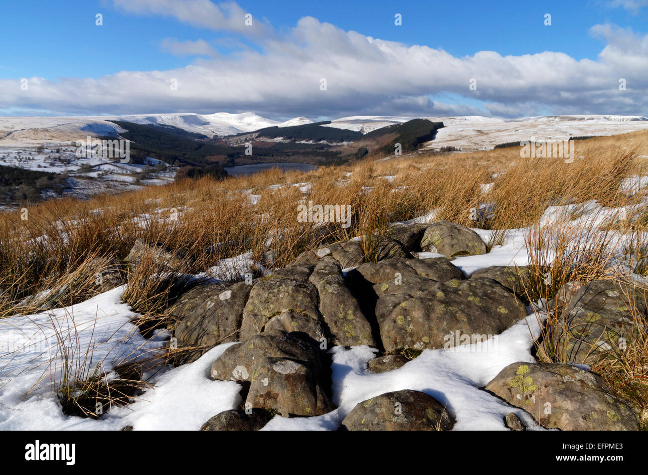 Pentwyn réservoir, parc national de Brecon Beacons, Powys, Wales, UK. Banque D'Images