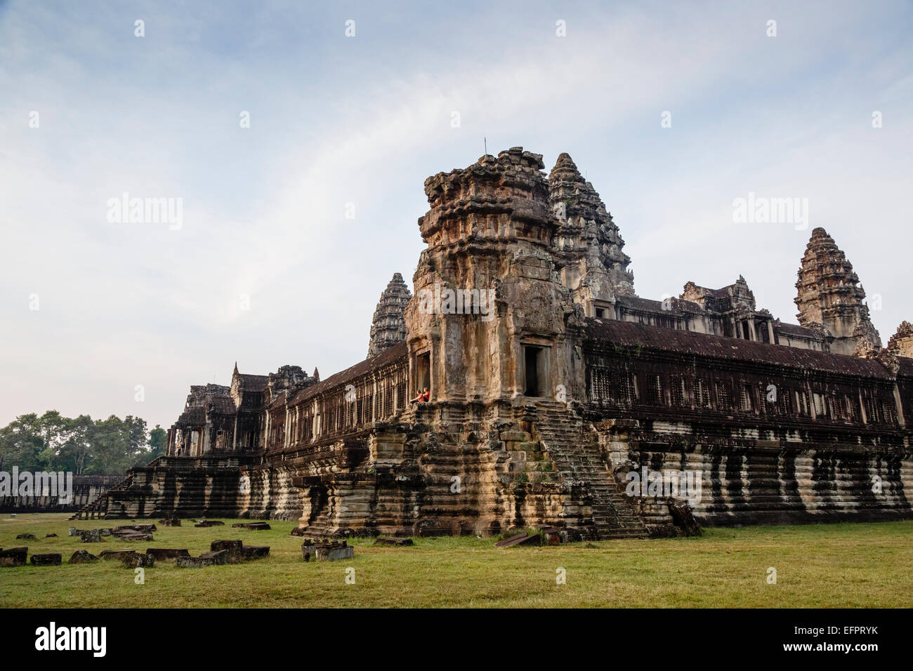 Temple d'Angkor Wat, Angkor, au Cambodge. Banque D'Images