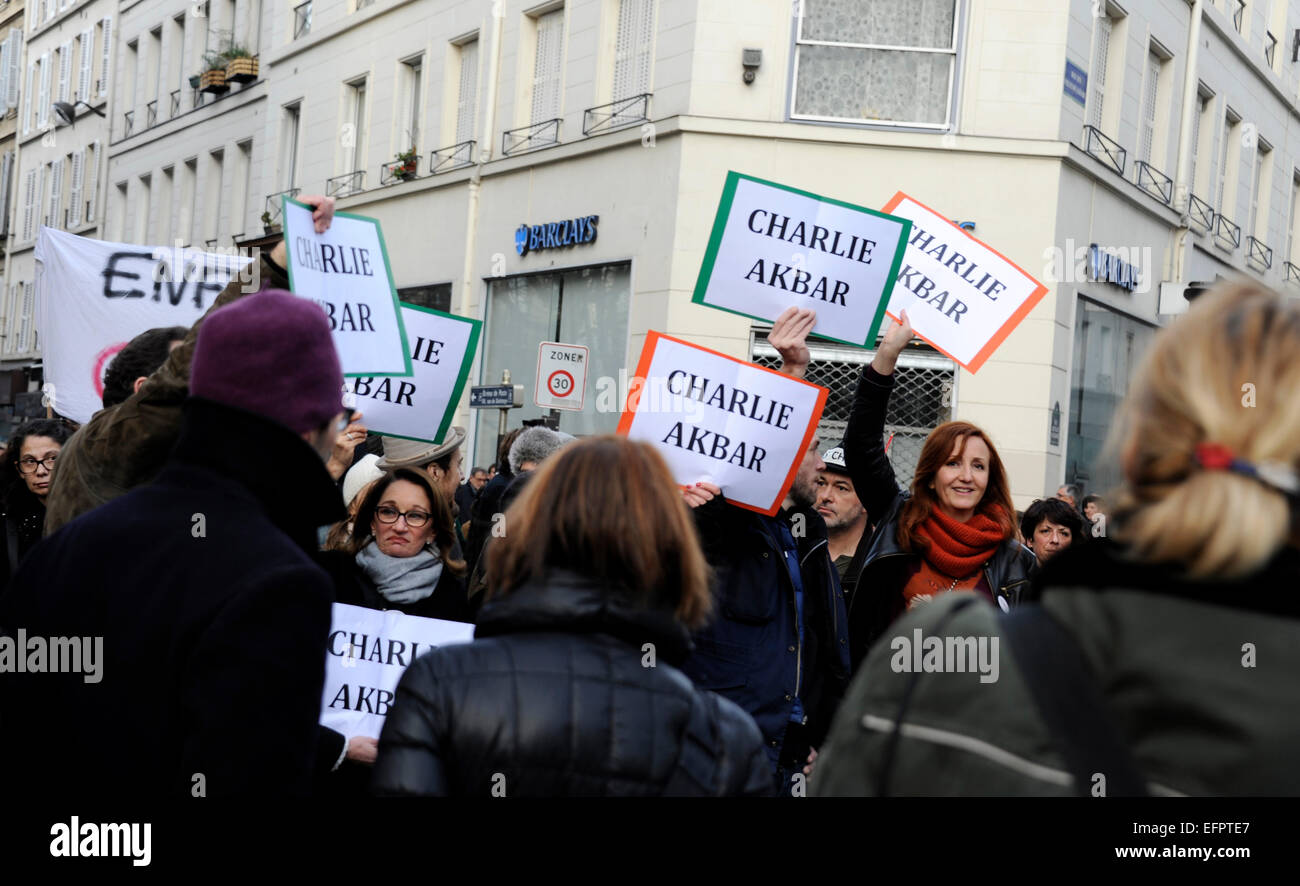 Marche républicaine,Je suis Charlie,11-01-2015,Paris,France Banque D'Images